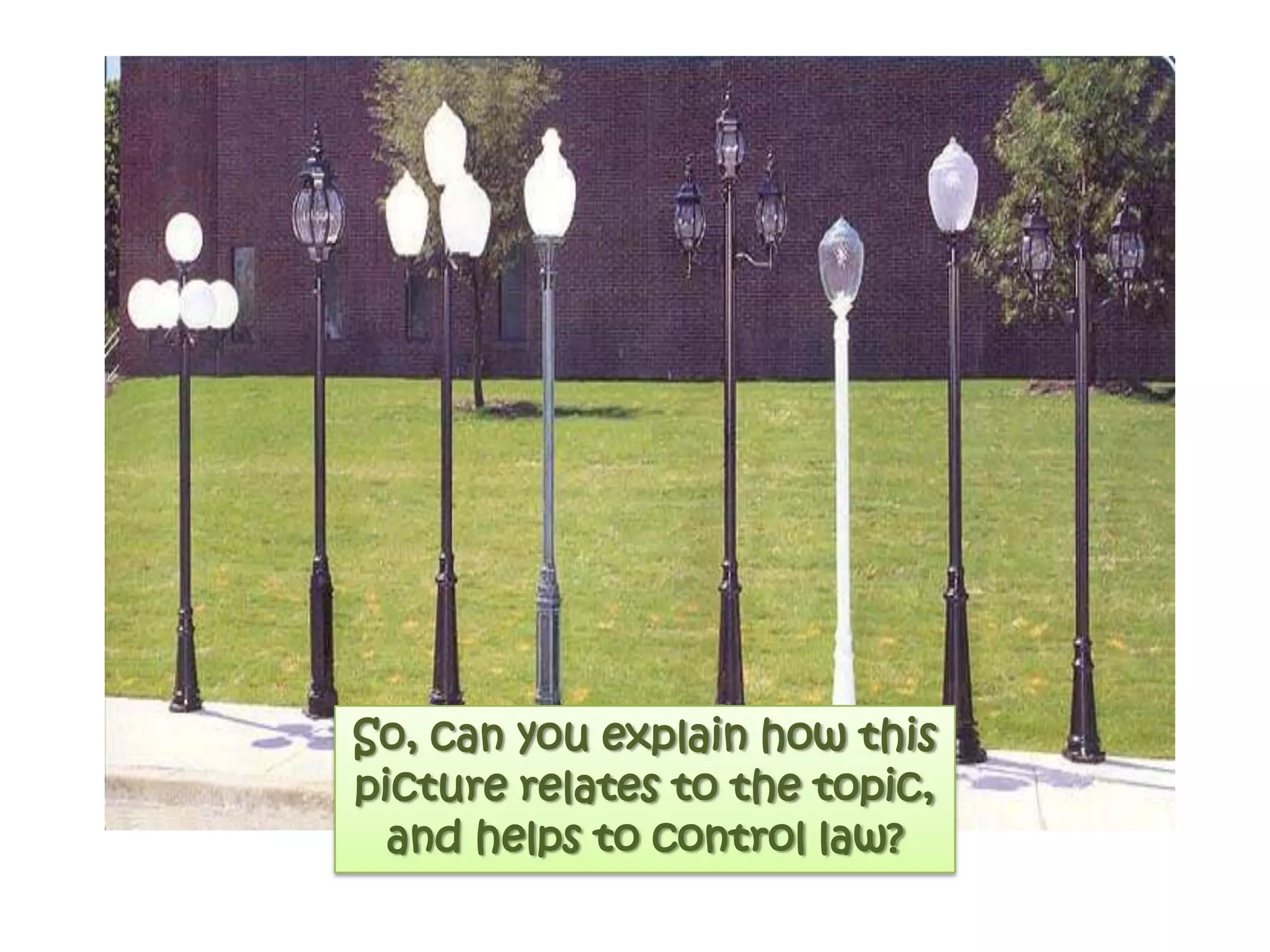 So, can you explain how this
picture relates to the topic,
and helps to control law?
 