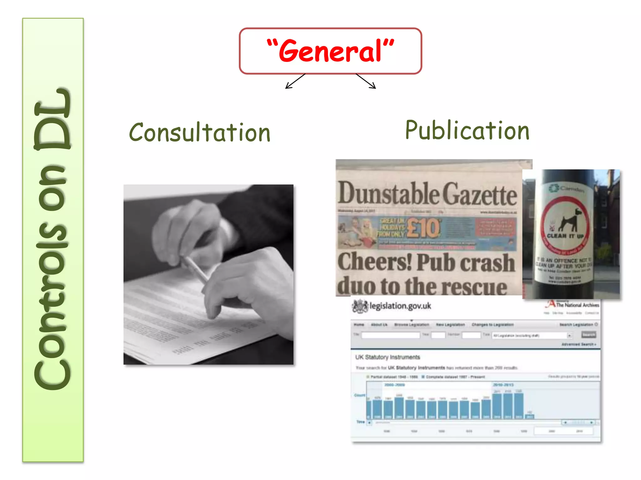ControlsonDL
Consultation Publication
“General”
 