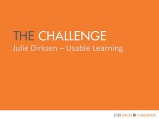 Julie Dirksen – Usable Learning
 