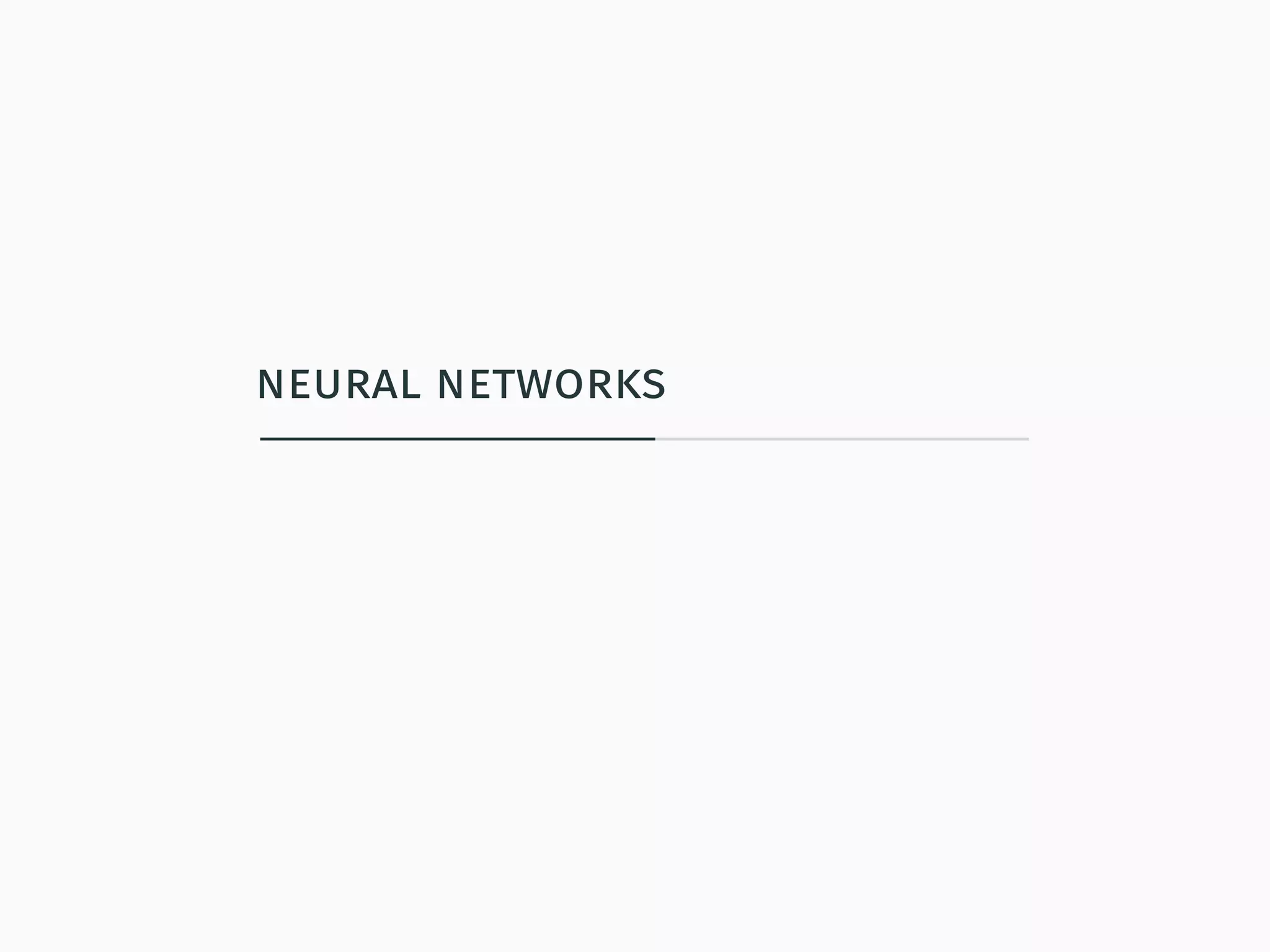neural networks
 