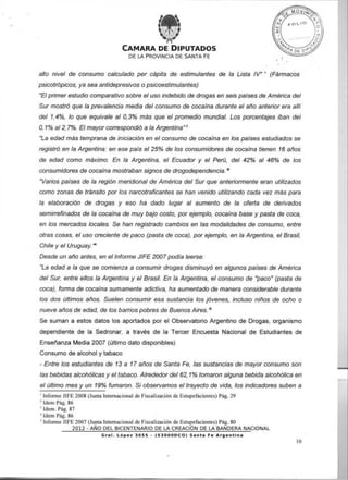 PROYECTO DE LEY PROGRAMA DE EMERGENCIA PROVINCIAL PARA LA PREVENCION DE ADICCIONES       SALUD Y ASISTENCIA SOCIAL