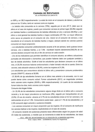 PROYECTO DE LEY PROGRAMA DE EMERGENCIA PROVINCIAL PARA LA PREVENCION DE ADICCIONES       SALUD Y ASISTENCIA SOCIAL