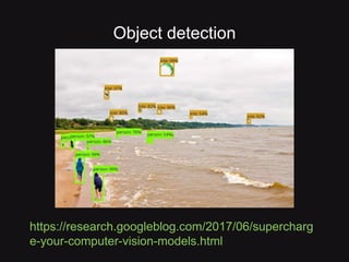 https://research.googleblog.com/2017/06/supercharg
e-your-computer-vision-models.html
Object detection
 