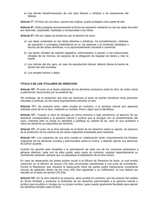 Dl 822 derechos de autor