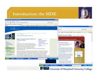 Introduction: the MDE
 