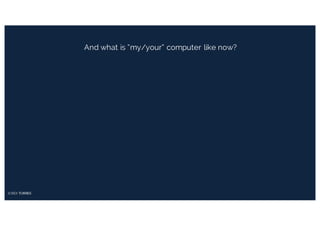 And what is “my/your” computer like now?
 