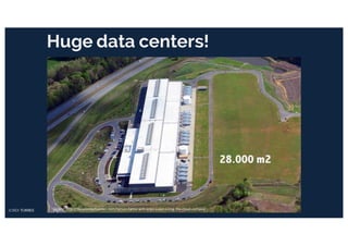 28.000 m2
Credits:	http://datacenterfrontier.com/server-farms-writ-large-super-sizing-the-cloud-campus/
Huge data centers!
 