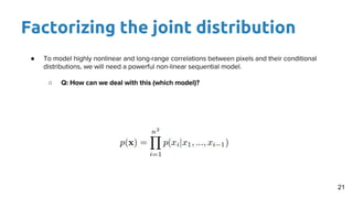 Factorizing the joint distribution
●
○
21
 