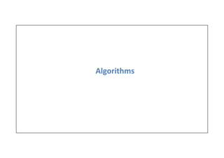 Algorithms	
  
 