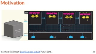 12Bernhard Schölkkopf, “Learning to see and act” Nature 2015.
Motivation
 