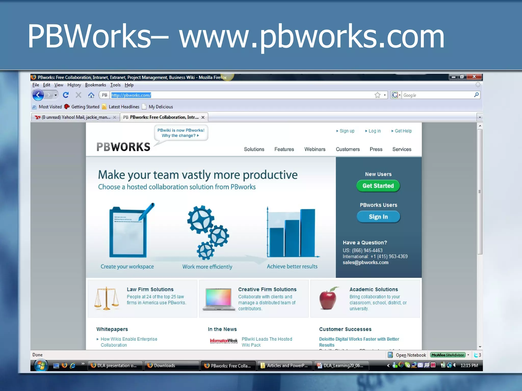 PBWorks– www.pbworks.com 