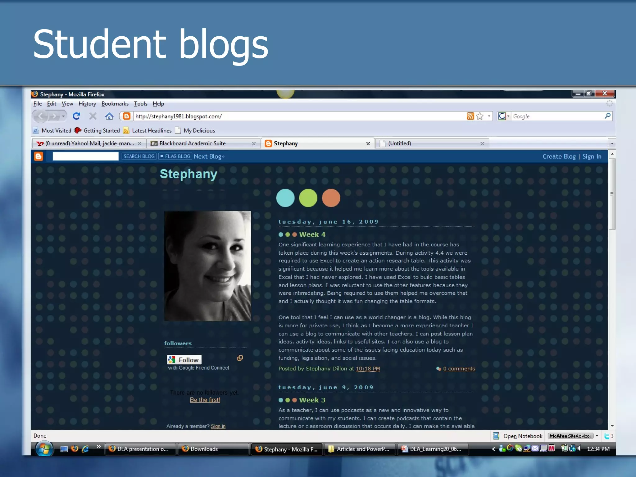 Student blogs 