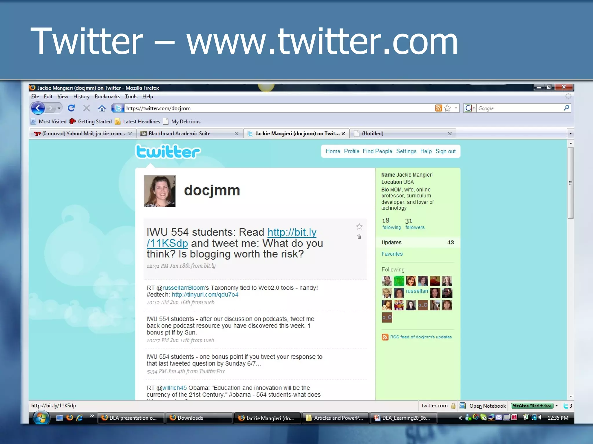 Twitter – www.twitter.com 