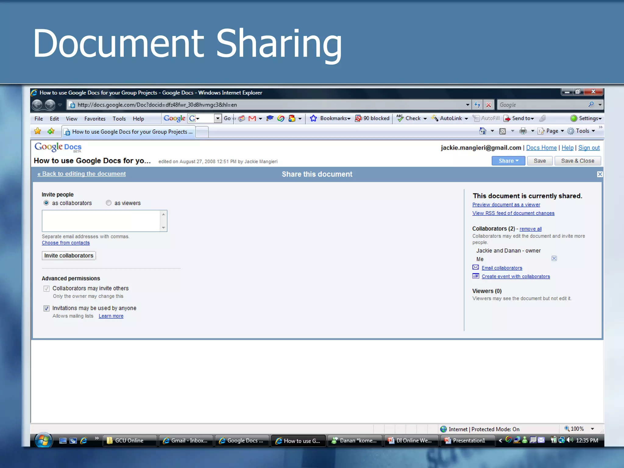 Document Sharing 