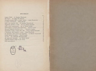 SPIS RZECZY
Legjony Polskie - dr. Stanisław Więckowski .
Nad Styrem - ks. biskup Wł. Bandurski
Początek powstania 1863 r. w Łodzi i okolicy - Ludwik Waszkiewicz
Z czasów rewolucyjnych - Aleksy Rżewski
Str.
5
7
8
16
Łódź w dni sierpniowe 1914 - dr. Bronisław Wojciechowski 20
Organizacja skautowa w Łodzi - mjr. inż. Tadeusz Kalusiński 28
Łódź w moich wspomnieniach - mjr. dr. Wacław Lipiński . . 33
Udział Zgierza w pracach obozu legjonowego -- Zygmunt Lorentz 41
Gdy pierś legjonowa krwawiła od ran ... - Bronisława Lipińska . 48
Liga Kobiet w Łodzi w latach 1914-1916 - Dioniza Lipińska-Wyszyńska 51
Z działalności "Kół Patrjotów" w Łodzi - Marja Więckowska . . . . 53
Ze wspomnień o Kole Pomocy dla Legjonistów - dr. Matylda Tomaszewska 55
Pamięci Jadwigi Rowińskiej - Wanda Kosińska . . 58
Za brata - gen. Aleksander Narbut-Łuczyński 59
Jak zginął Jerzy Szletyński - mjr. Wacław Lipiński 62
Legjoniści-łodzianie polegli na polu chwały 64
Dział sprawozdawczy . 73
 