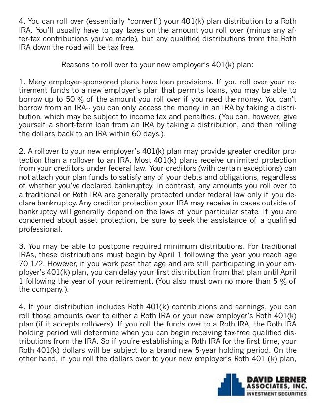 david lerner associates switching professions take your 401 k and switching professions