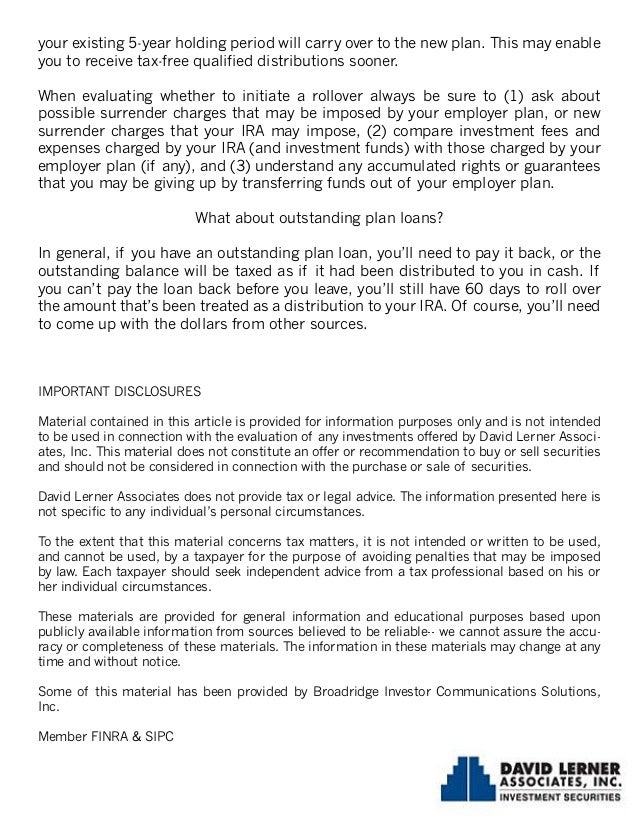 david lerner associates switching professions take your 401 k and switching professions