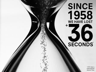 *
*UTC time v.
International
Atomic Time
+
 