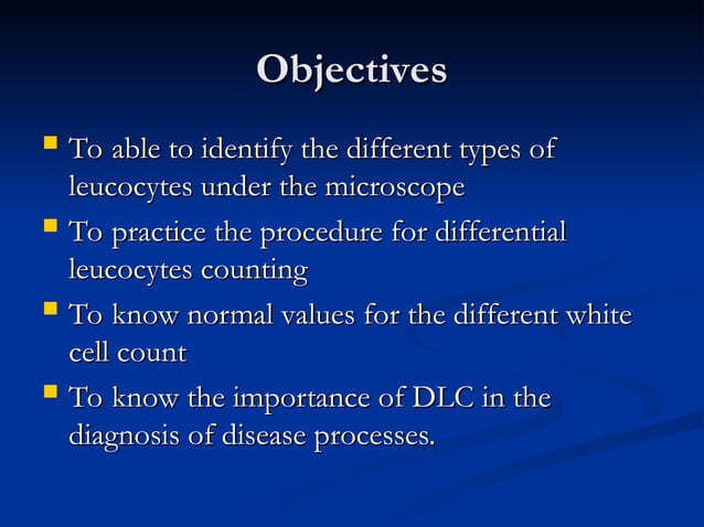 Differential leucocyte count white blood cell | PPT