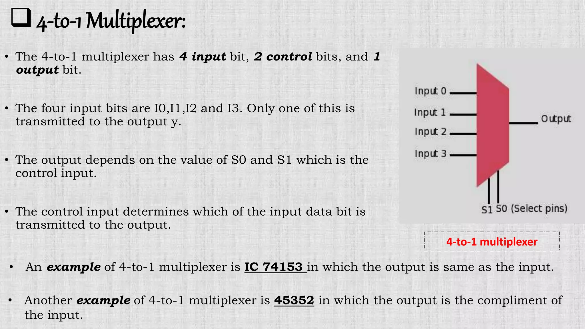 multiplexer 4 input | PPTX
