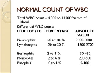 DLC differential leucocyte count | PDF