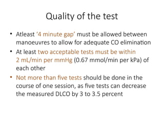 Diffusion capacity of lung for carbon monoxide | PPTX