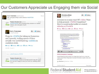 Our Customers Appreciate us Engaging them via Social
 