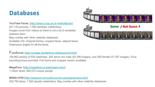 Face Recognition (D2L5 2017 UPC Deep Learning for Computer Vision) | PDF