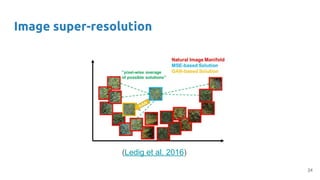 Image super-resolution
(Ledig et al. 2016)
24
 