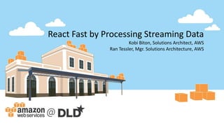 React Fast by Processing Streaming Data
Kobi Biton, Solutions Architect, AWS
Ran Tessler, Mgr. Solutions Architecture, AWS
 