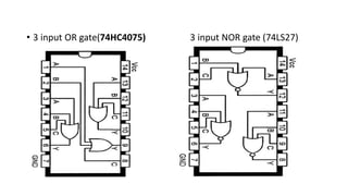 • 3 input OR gate(74HC4075) 3 input NOR gate (74LS27)
 
