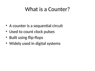 Comprehensive Overview of Counters in Digital Logic Design | PPTX