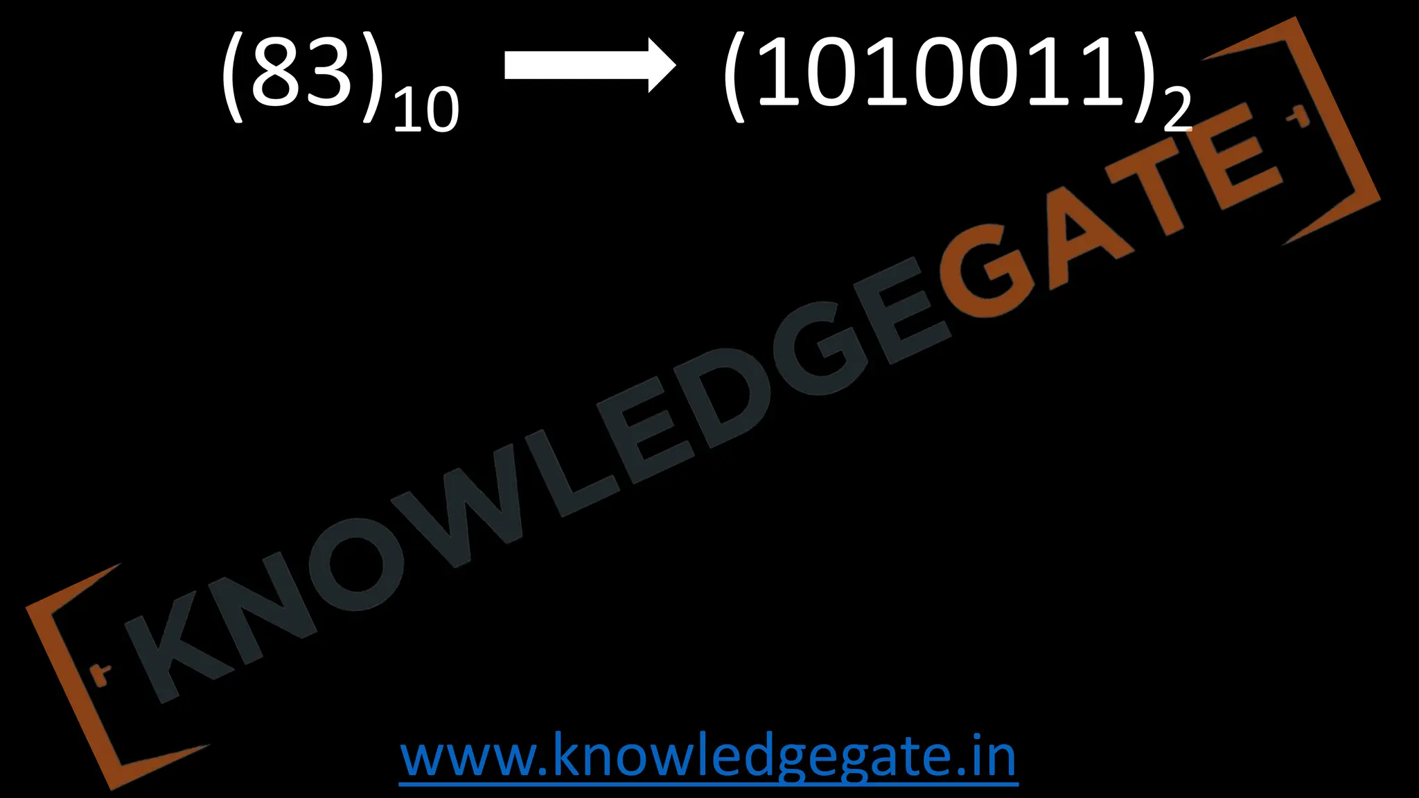www.knowledgegate.in
(83)10 (1010011)2
 