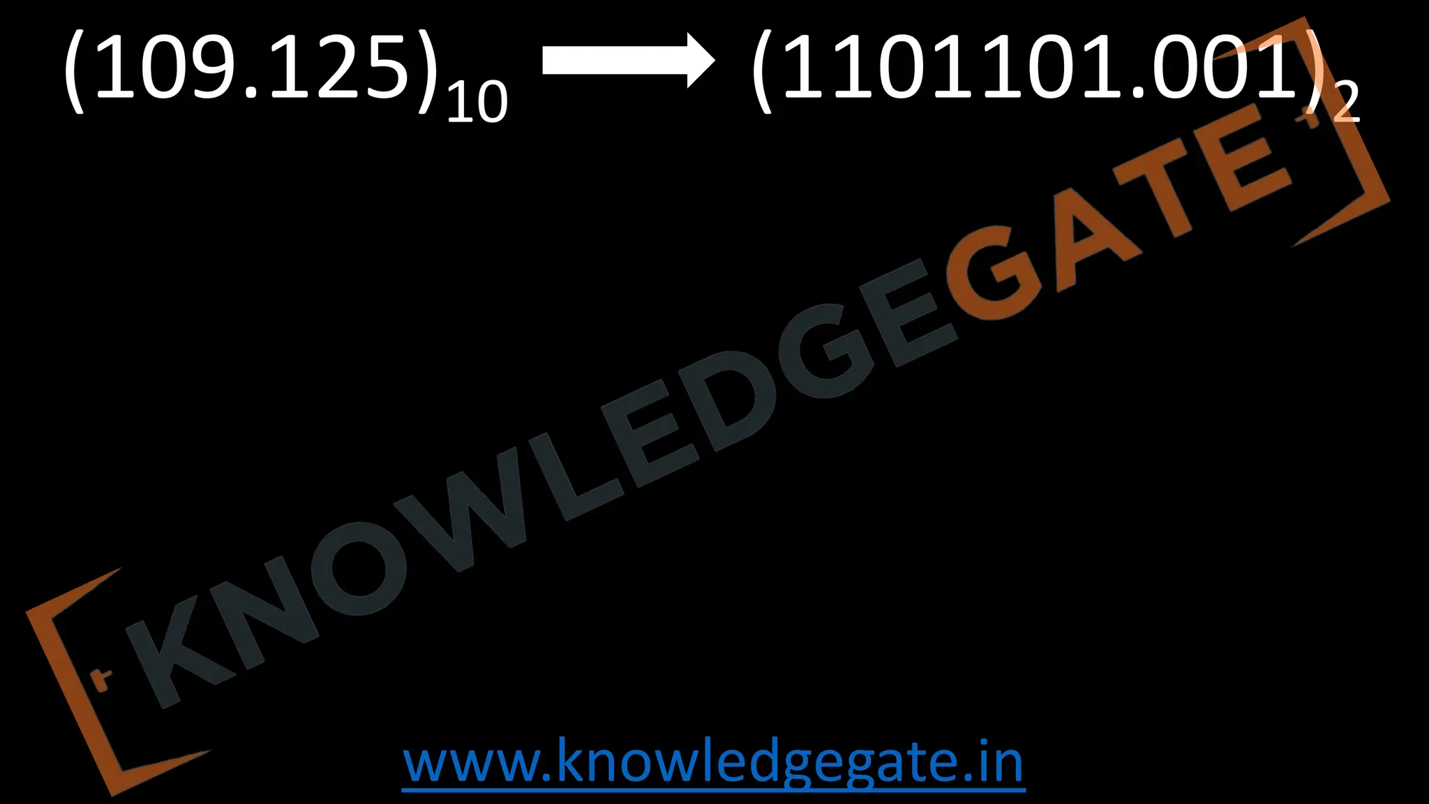 www.knowledgegate.in
(109.125)10 (1101101.001)2
 