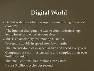 Why Is Digital Explained Digital Logic Design Lecture 01 | PPTX