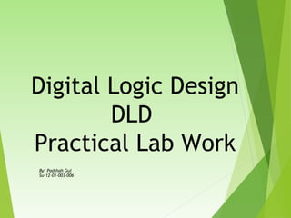 Digital Logic Design 
DLD 
Practical Lab Work 
By: Padshah Gul 
Su-12-01-003-006 
 