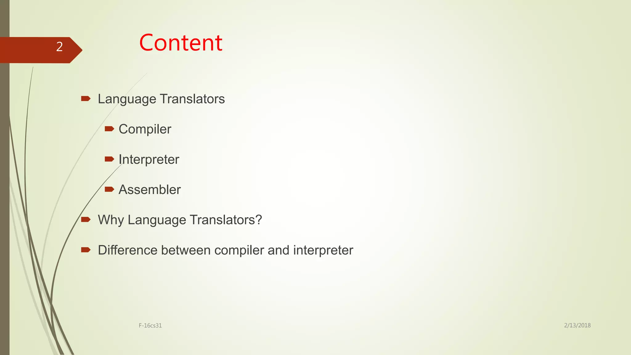 Computer Language Translator | PPTX