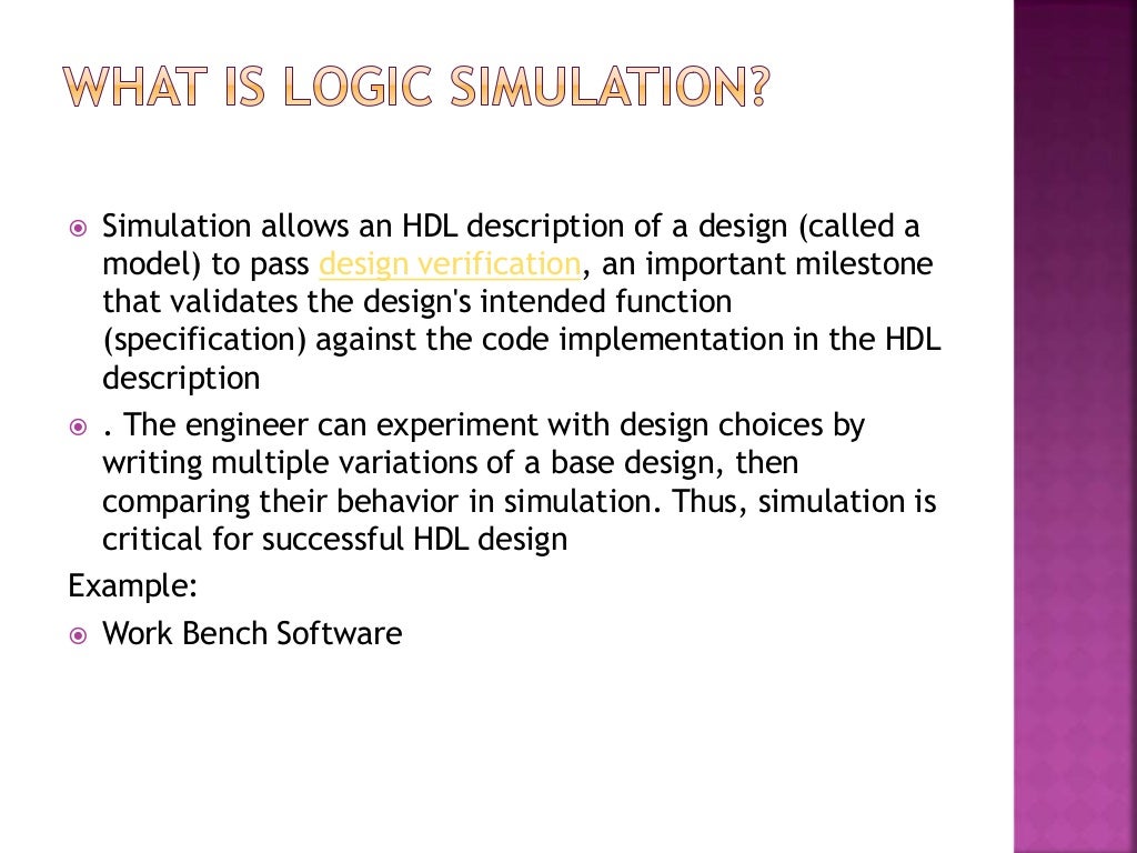Hdl Hardware Description Language Presentation Hdl Hardware Description Language Presentation