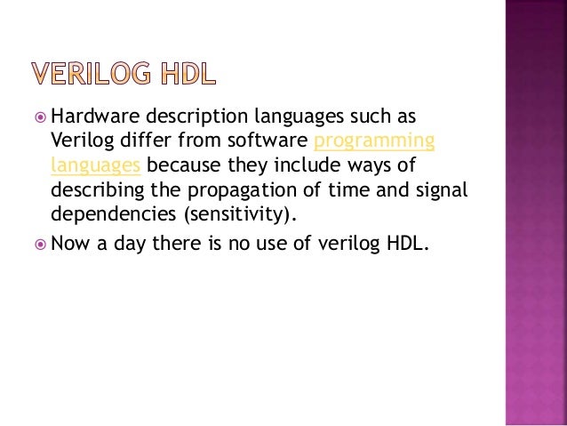 Hdl Hardware Description Language Presentation Hdl Hardware Description Language Presentation