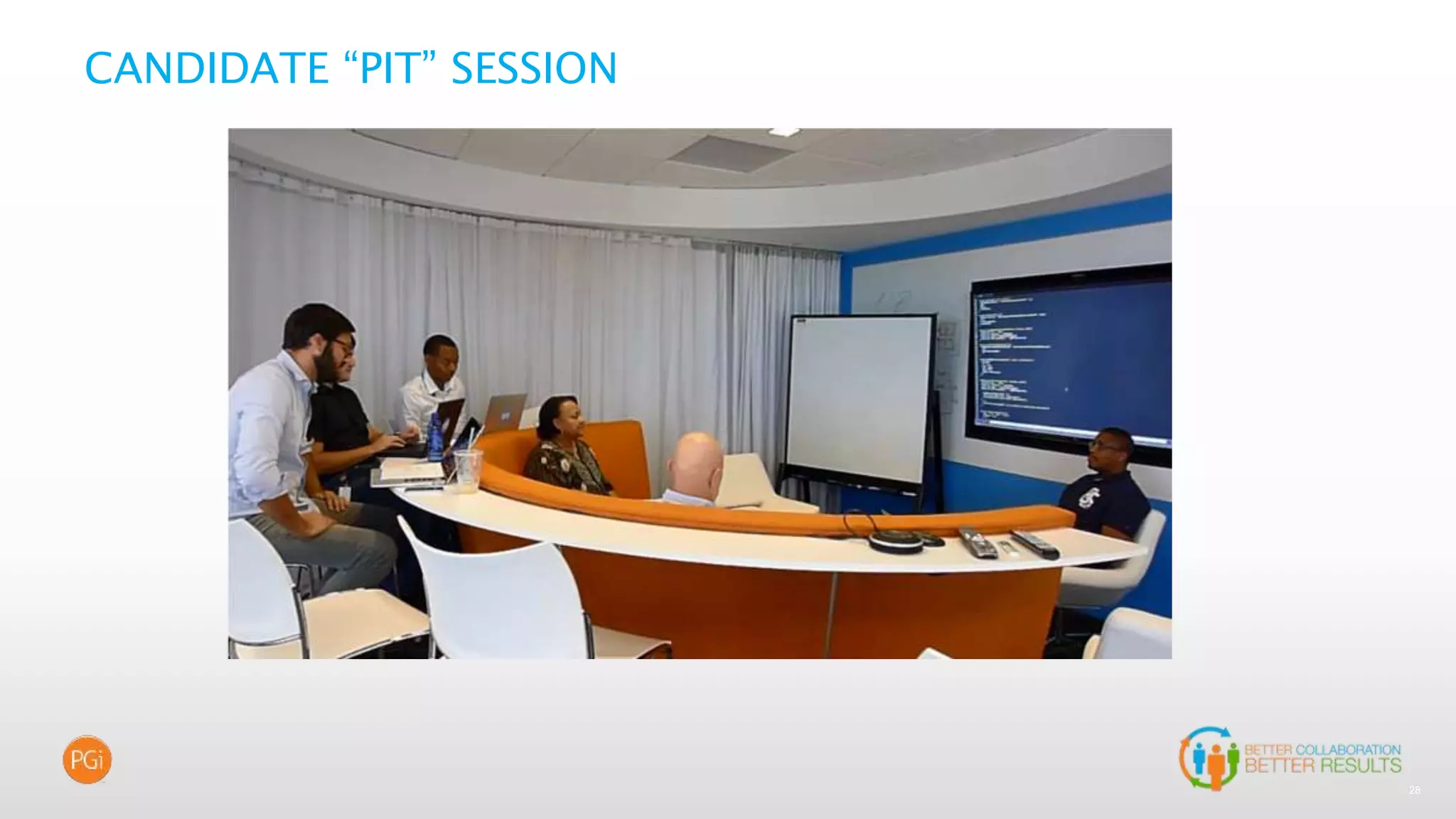 28
CANDIDATE “PIT” SESSION
 