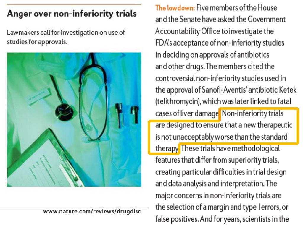 Superiority Equivalence And Non Inferiority Trial Designs
