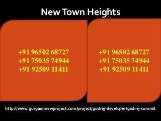 New Town Heights

+91 96502 68727
+91 75035 74944
+91 92509 11411

+91 96502 68727
+91 75035 74944
+91 92509 11411

http://www.gurgaonnewproject.com/project/godrej-developer/godrej-summit

 
