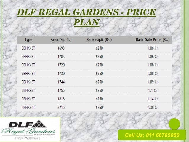 Dlf Regal Gardens 3 4bhk Luxury Apartments By Dlf Dlf Regal Garde