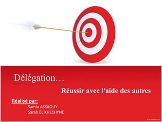 Délégation…
                      Réussir avec l'aide des autres
Réalisé par:
       Samia ASSAOUY
       Sarah EL KHECHYNE
 