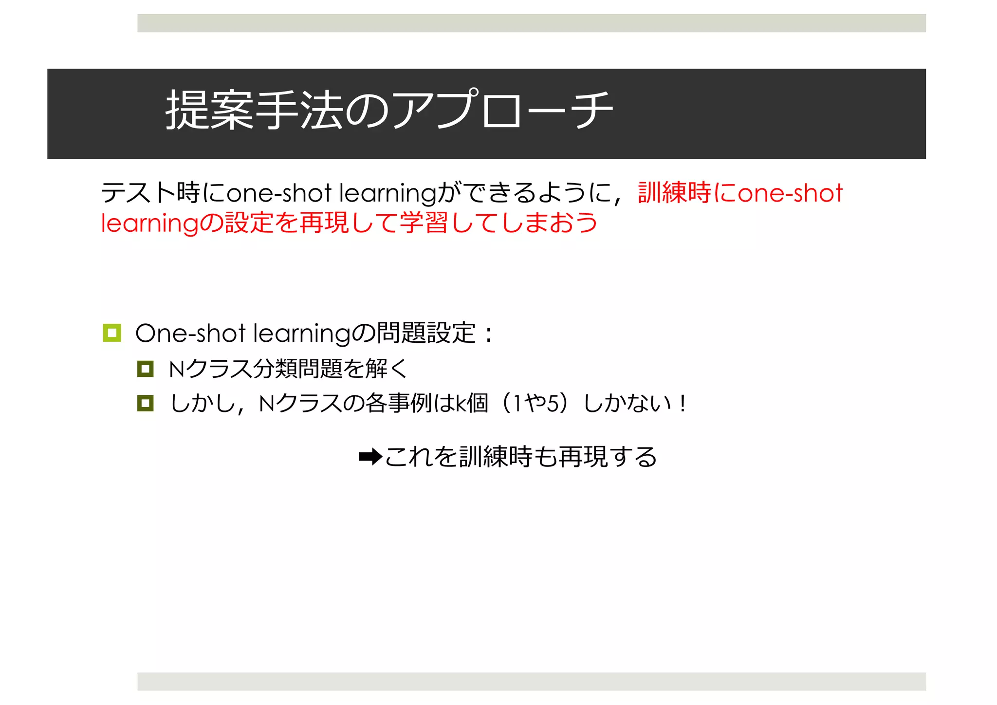 one-shot learning one-shot
learning
¤ One-shot learning
¤ N
¤ N k 1 5
 