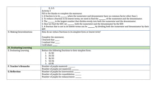 F Naf Math Lesson Plan Daily Lesson Plan in Mathematics 4-Week 5 week | DOCX
