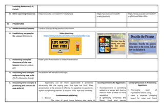 TLE Cookery Grade 9 Quarter 1 Complete Daily Lesson Log | DOCX