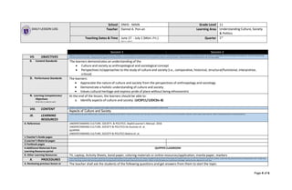 DLL WEEK 3 DAILY LESSON PLAN FOR GRADE 11 | DOCX