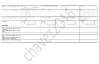 H. Making Generalization andabstractionabout
the lesson ( Generalization / Paglalahat )
When only onepersondoes theaction weadd s to the
action word.
When two or more peopledo theaction
we do not add s to the action word.
What is a unit fraction? (Afractionis calledunit
fraction ifthenumerator is 1 and the whole is divided
equally.)
Ano ang mga likas yaman na matatagpuansa mga
anyong lupa?
Did you follow thesteps inmaking prints
correctly?
I. Evaluating learning ( Evaluation/Pagtataya )
Choose theletterofthecorrect formofthe verb.
1. The children___patintero.
a. played b. play c. plays
2. Kevin ___a piece ofcake.
a. eat b. eats c. eated
3. AlingNena and Maria ____a chocolate cake.
a. baked b. bake c.bakes
LMEbalwasyonpp.261-262 Ilista ang mga likas yamang galing sa lupa at ang mga
yaman na makukuha dito.
Rubrics:
With completematerials, created artistic
designs - 10
With completematerials butartwork is notso
appealing -9
With completematerials butwithunfinished
artwork -7
J. Additional activities for application and
remediation ( Assignment/ Takdang Aralin)
Use the following verbs ina sentence.
1. Jumps
2. Kick
3. Wash
LMGibohon sa Harong pp.262-263 Ipadrowing ang mga likas yamang makukuha sa lupa
.Gawin sa AP notebook
Bring the following materials:
slices ofbanana stalks
dye or watercolor
coupon bonds
V. REMARKS
VI. REFLECTION
A. No. oflearnerwho earned 80%
B .No. of learner who scored below 80% ( needs
remediation)
C. No. of learners who have caught up with the
lesson
D. No of learner who continue to require
remediation
E. Which of my teaching strategies work well?
Why?
F. What difficulties did I encounter which my
principal /supervisorcan helpme solve?
G. What innovation or localized materials did I
use/discover which I wish to share w/other
teacher?
80 above –reinforce
60 –79 - remediate
59 below –re teach
80 above –reinforce
60 –79 - remediate
59 below –re teach
80 above –reinforce
60 –79 - remediate
59 below –re teach
80 above –reinforce
60 –79 - remediate
59 below –re teach
 