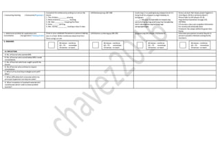 I. Evaluating learning ( Evaluation/Pagtataya )
Completethesentences by writing is or areon the
blank.
1. The children_________ playing.
2. Betty andGina __________ reading.
3. Mr. Bob __________ mopping the floor.
4. Aries _______writing.
5. Mrs. Santos __________ reading a story in class.
LMEbalwasyonpp.287-289 Isulat ang ( / ) sa patlang kung umaayon ka at ( X )
kung hindi ka umaayonsa mga tinalakay na
kalagayan.
_____1. Masaya,komportable at maayos ang
pamumuhay ng mag-anak kung may hanapbuhay
dahil natutugunan ang kanilang mga
pangangailangan.
Draw a picture that shows proper hygienein
stick figure. Writea sentenceaboutit.
Pleaserefer toLMLeksyon 25-26
PagsukolkanKaaraman onpage 223.
CRITERIA
information
frame
J. Additional activities for application and
remediation ( Assignment/ Takdang Aralin)
Draw in your notebook thepersonor persons helping
you in school. Write 2sentences abouthim/ her/
them using is or are.
LMGibohon sa Harong pp.289-290 Ipagawa ang LMLeksyon 10Gibuhon 6 Interview yourparents onwhat thaydo to
prevent parasiticinfections among family
members.
V. REMARKS
VI. REFLECTION
A. No. oflearnerwho earned 80%
B .No. oflearner whoscored below 80% ( needs
remediation)
C. No. oflearners whohave caught upwith the
lesson
D. No oflearner whocontinueto require
remediation
E. Which ofmy teaching strategies work well?
Why?
F. What difficulties didI encounter which my
principal /supervisorcan helpme solve?
G. What innovation orlocalizedmaterials didI
use/discoverwhich I wish to sharew/other
teacher?
80 above –reinforce
60 –79 - remediate
59 below –re teach
80 above –reinforce
60 –79 - remediate
59 below –re teach
80 above –reinforce
60 –79 - remediate
59 below –re teach
80 above –reinforce
60 –79 - remediate
59 below –re teach
 